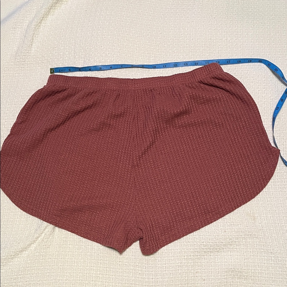 Textured Mauve Shorts